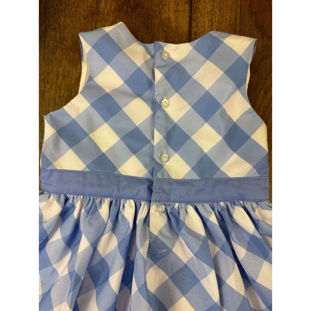 Carters Toddler Girls Dress 18 Months Sleeveless Blue White Plaid Clothes Easter
